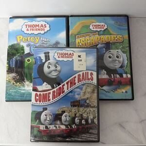Thomas And Friends Lot Of 3 DVDs Percy Takes The Plunge Come Ride Rails Escapade